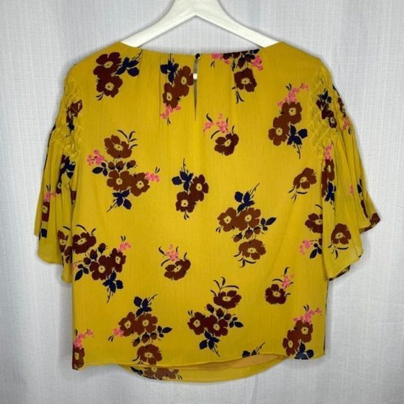 New Madewell Pleated Cascade Top Retro Bouquet - Picture 4 of 4